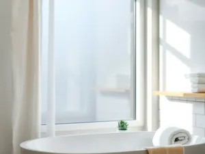 Czym zasłonić okno w łazience?